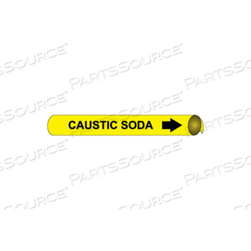 PRECOILED AND STRAP-ON PIPE MARKER - CAUSTIC SODA