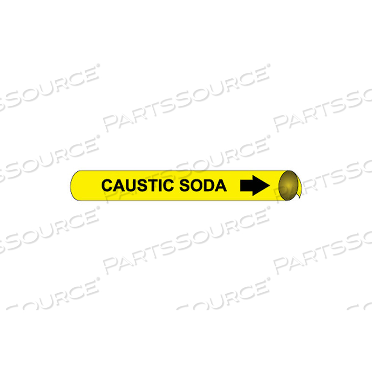 PRECOILED AND STRAP-ON PIPE MARKER - CAUSTIC SODA