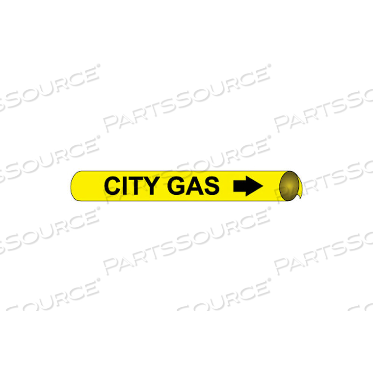 PRECOILED AND STRAP-ON PIPE MARKER - CITY GAS