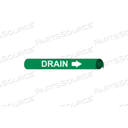 PRECOILED AND STRAP-ON PIPE MARKER - DRAIN