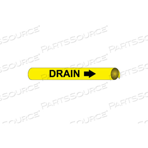 PRECOILED AND STRAP-ON PIPE MARKER - DRAIN