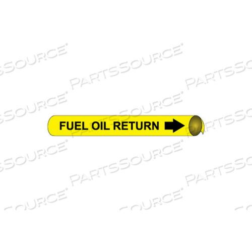 PRECOILED AND STRAP-ON PIPE MARKER - FUEL OIL RETURN