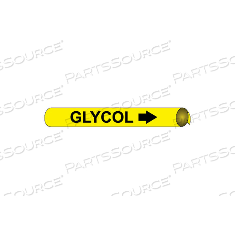 PRECOILED AND STRAP-ON PIPE MARKER - GLYCOL