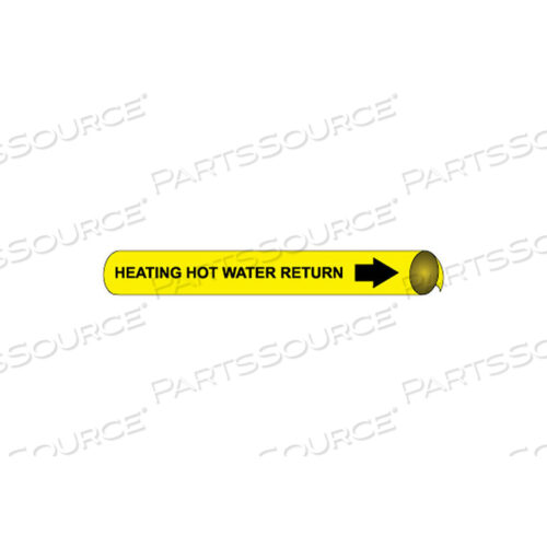 PRECOILED AND STRAP-ON PIPE MARKER - HEATING HOT WATER RETURN