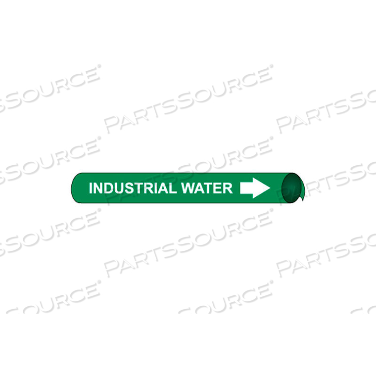 PRECOILED AND STRAP-ON PIPE MARKER - INDUSTRIAL WATER