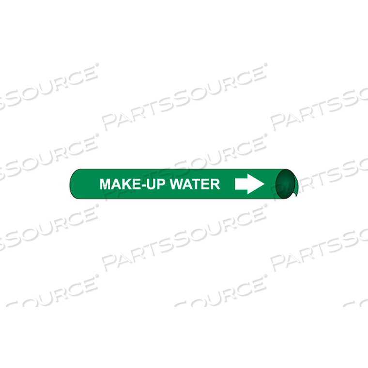 PRECOILED AND STRAP-ON PIPE MARKER - MAKE-UP WATER