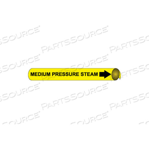 PRECOILED AND STRAP-ON PIPE MARKER - MEDIUM PRESSURE STEAM