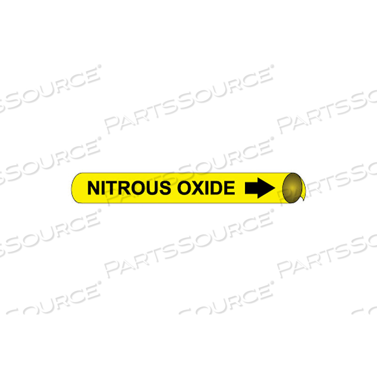PRECOILED AND STRAP-ON PIPE MARKER - NITROUS OXIDE