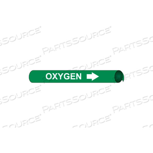 PRECOILED AND STRAP-ON PIPE MARKER - OXYGEN