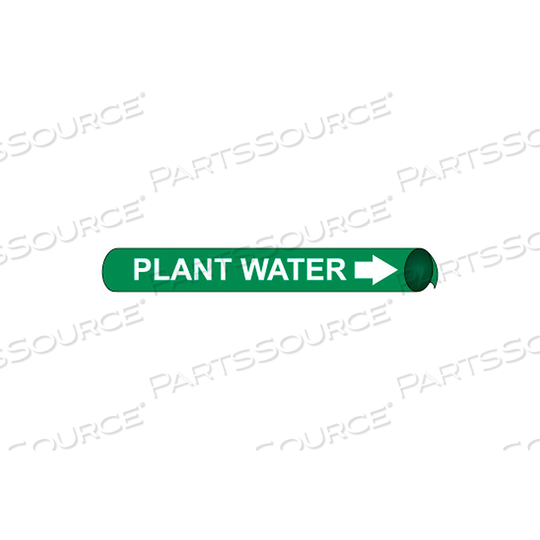 PRECOILED AND STRAP-ON PIPE MARKER - PLANT WATER