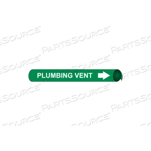 PRECOILED AND STRAP-ON PIPE MARKER - PLUMBING VENT