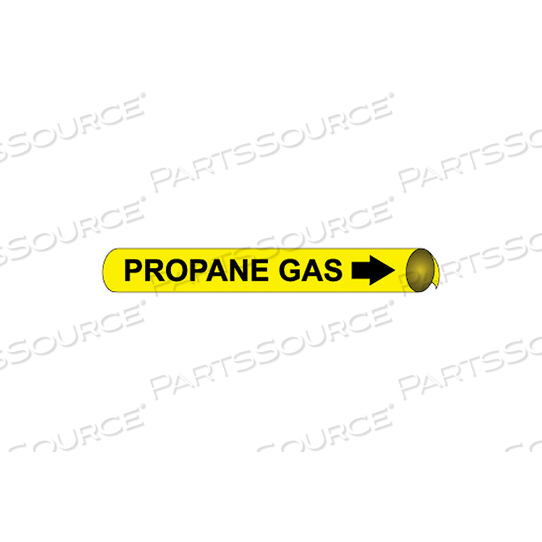 PRECOILED AND STRAP-ON PIPE MARKER - PROPANE GAS