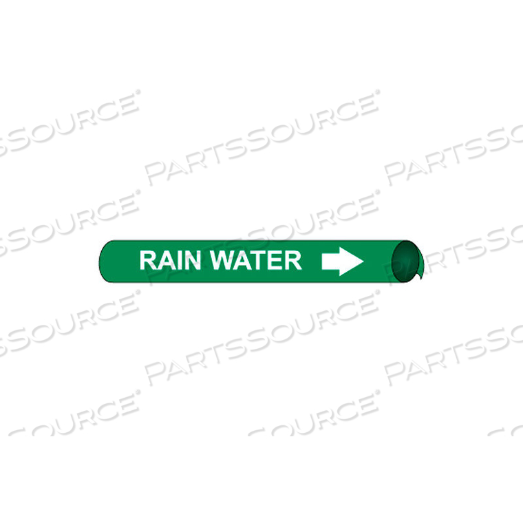PRECOILED AND STRAP-ON PIPE MARKER - RAIN WATER
