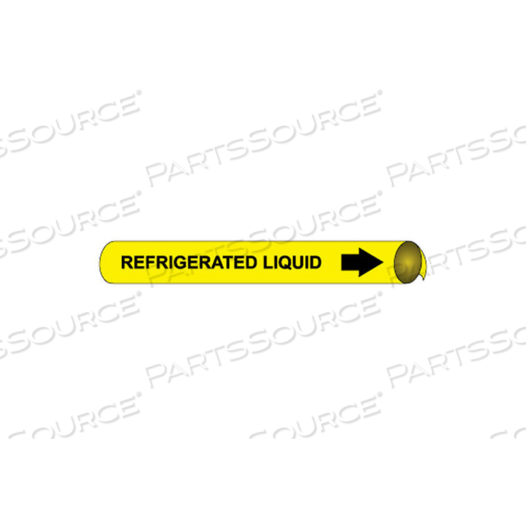 PRECOILED AND STRAP-ON PIPE MARKER - REFRIGERATED LIQUID