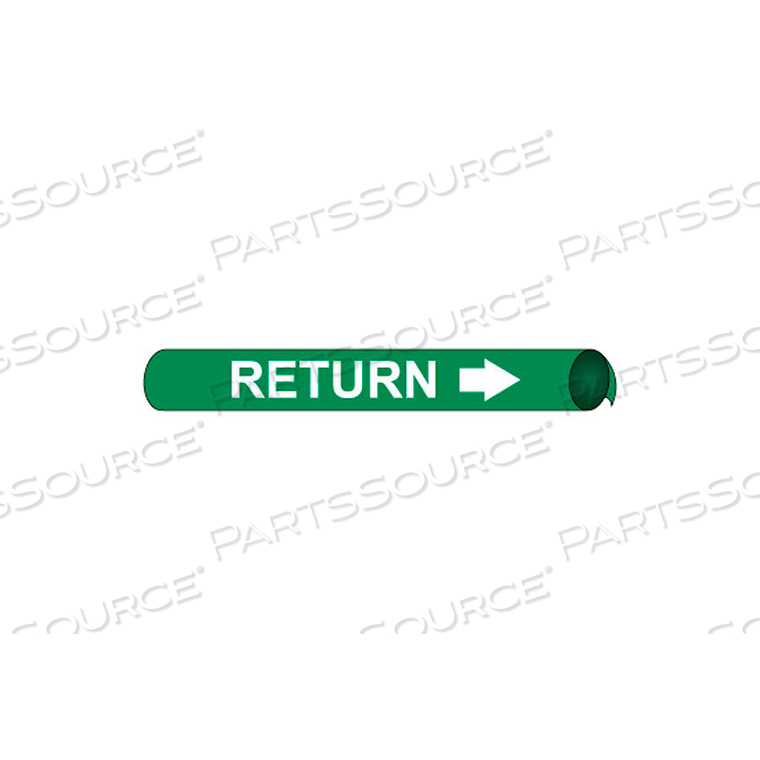 PRECOILED AND STRAP-ON PIPE MARKER - RETURN