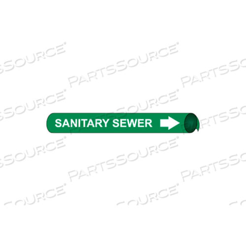 PRECOILED AND STRAP-ON PIPE MARKER - SANITARY SEWER