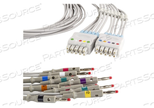 Replaces AirLife (aka SunMed Group, LLC) 3840181610 LEADS BANANA EKG LEADS