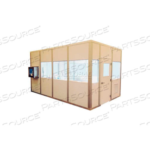 MODULAR CLEANROOM, 16L X 12W, 2 HEPA UNITS, 3 LIGHT FIXTURES, 4 OUTLETS, ISO 8, WHITE