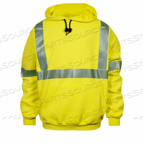 FR HI-VIS PULLOVER HOODIE, CLASS 3, TYPE R, 2XL, FLUORESCENT YELLOW