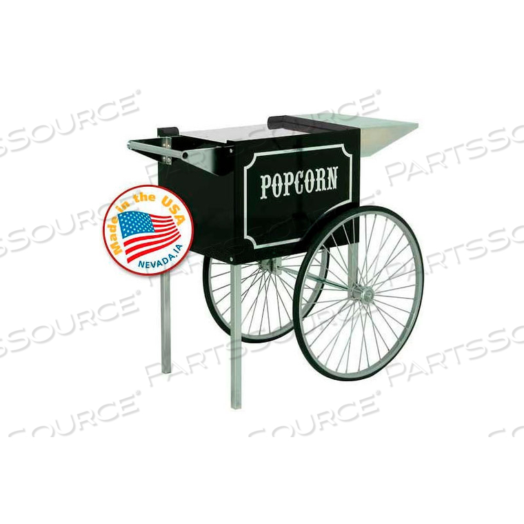 ANTIQUE POPCORN MACHINE CART 6OZ, 8OZ BLACK/CREAM