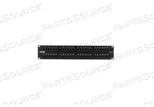 PATCH PANEL, 48 PORT 2U UNSHIELDED CAT6 WITH #12-24, #10-32 SCREWS