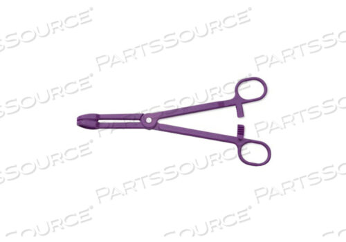 SPONGE FORCEPS, PLASTIC, PURPLE, 7.5 IN