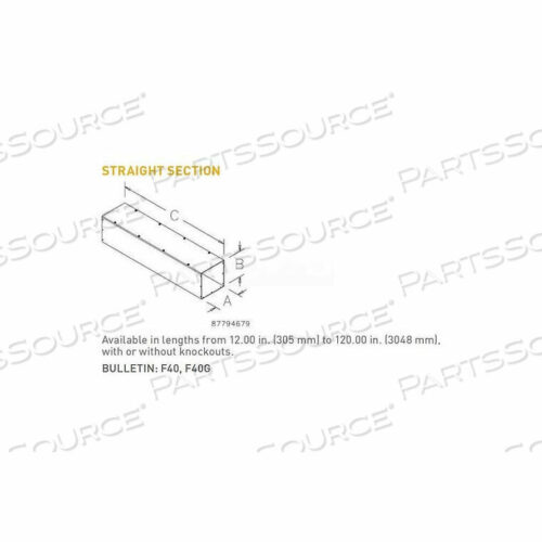 OEM#: F22T136GVPSTRAIGHT SECTION, TYPE 1, 2.50X2.50X36.00, GALV/GRAY by Hoffman
