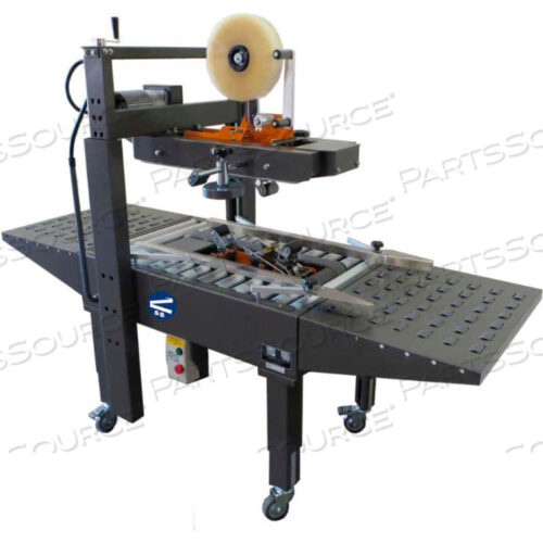 CS-19520 SEMI-AUTOMATIC UNIFORM CASE SEALER W/ 2 TOP & BOTTOM BELT DRIVES, 3 TAPE HEAD