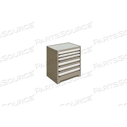 OEM#: R5ADG-3007KD-071HEAVY DUTY MODULAR DRAWER CABINET 6 DRAWER BENCH HIGH 30W - LIGHT GRAY by Rousseau Metal Inc.