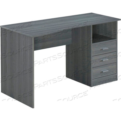 TECHNI MOBILI CLASSIC COMPUTER DESK WITH MULTIPLE DRAWERS, GRAY