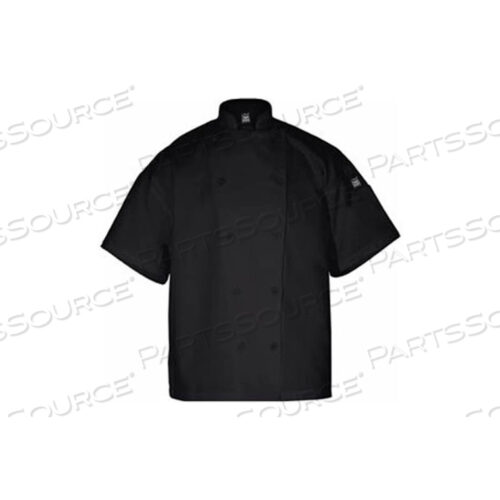 KNIFE & STEELCHEFS JACKET, 2X, SHORT SLEEVE, BLACK
