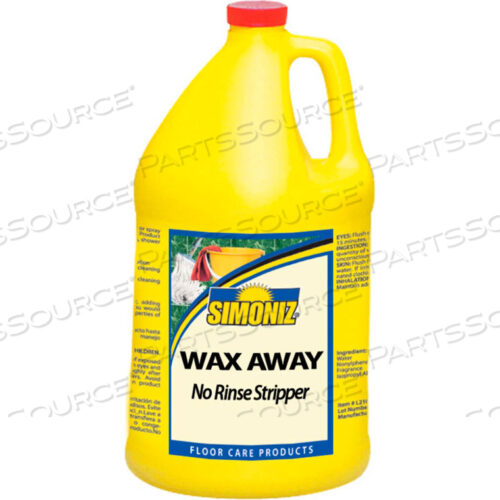 WAX AWAY NO RINSE FLOOR STRIPPER, GALLON BOTTLE, 4 BOTTLES