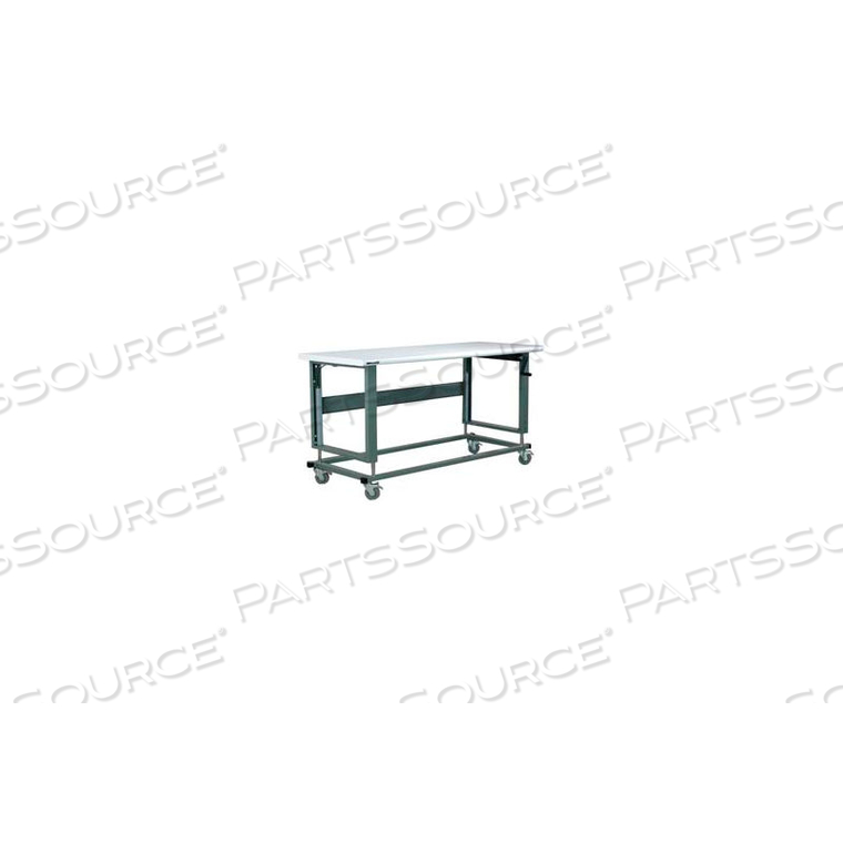 WORKBENCH, 2500 SERIES, PLASTIC LAMINATE SAFETY EDGE, 60W X 36D, BLACK