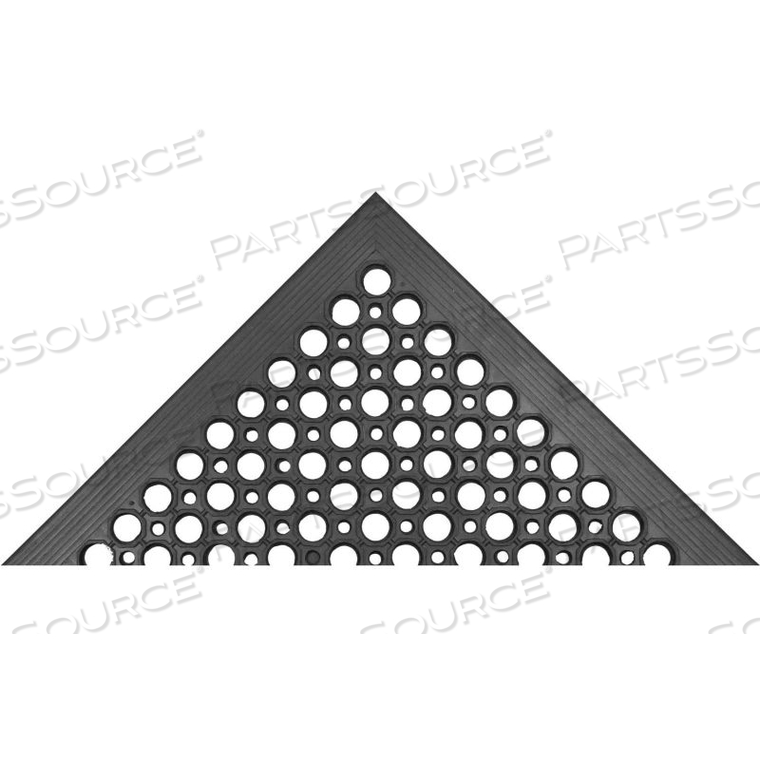 BEVELED DRAIN-STEP ANTI FATIGUE MAT 1/2 THICK 3 X 5 BLACK