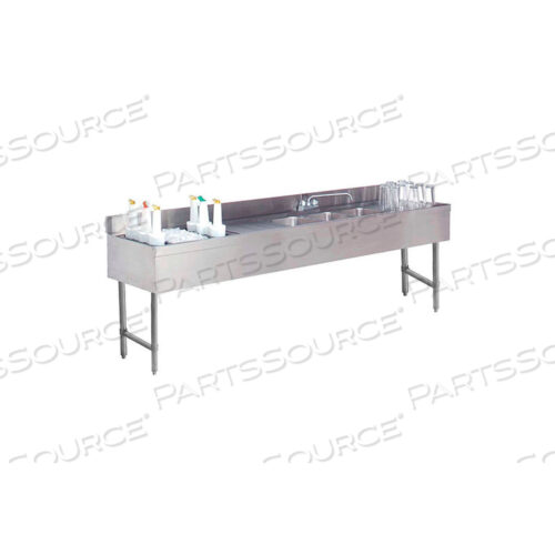 COMBO UNIT, 3 COMP SINK, 96L W(2) 18 DRNBDS, 24 COCKTAIL STATION LEFT