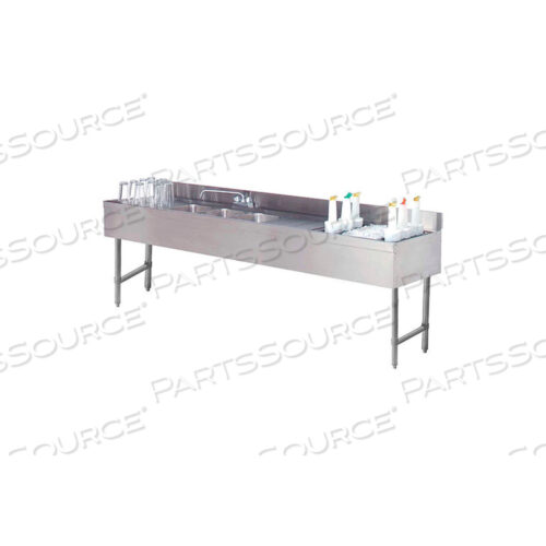 COMBO UNIT, 2 COMP SINK, 96L (2) 18 DRAINBOARDS, 24 COCKTAIL UNIT RIGHT