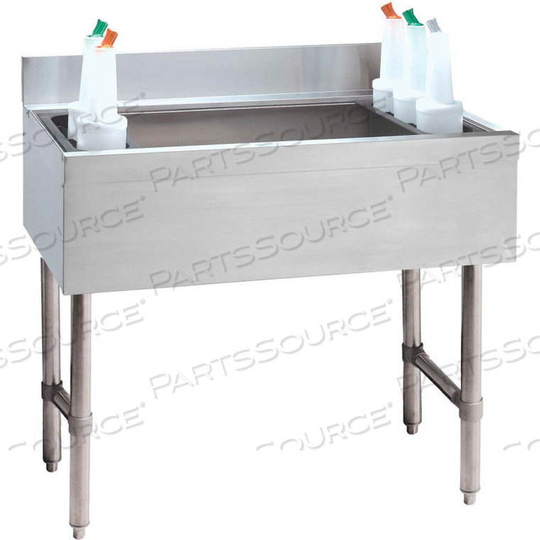 CHALLENGER COCKTAIL UNIT, 21X42X12, STAINLESS STEEL, 140-LBS. ICE CAP.