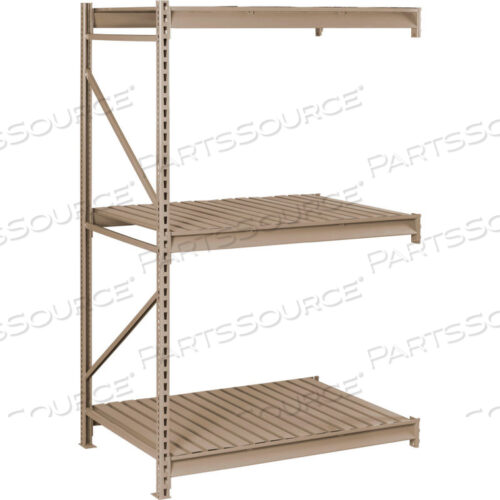 OEM#: BU-482496CA-SNDBULK STORAGE RACK - 48W X 24D X 96H - ADD-ON - 3 SHELF LEVELS - STEEL DECK - SAND by Tennsco Corp.
