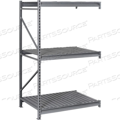 OEM#: BU-483684CA-MGYBULK STORAGE RACK - 48W X 36D X 84H - ADD-ON - 3 SHELF LEVELS - STEEL DECK - MEDIUM GRAY by Tennsco Corp.