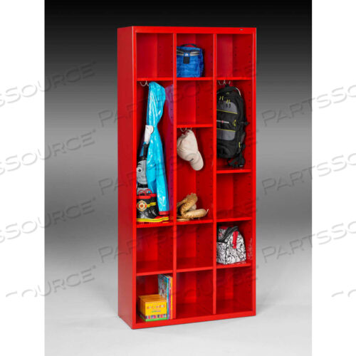 CUBBY CABINET CC-78-CRI - WELDED 34-1/2W X 13-1/2D X 78H CRIMSON
