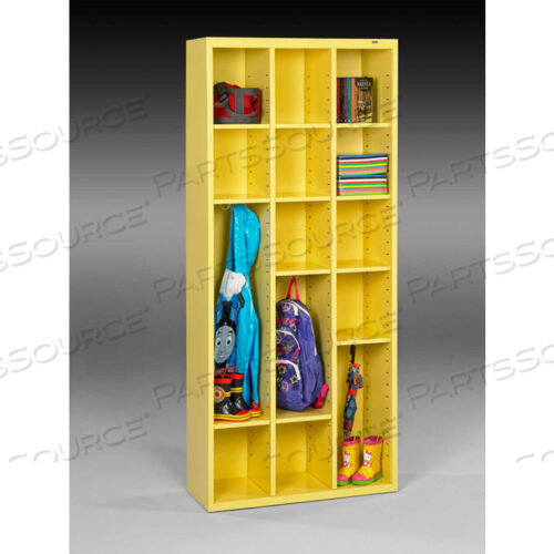 CUBBY CABINET CC-78-YEL - WELDED 34-1/2W X 13-1/2D X 78H SUNFLOWER YELLOW