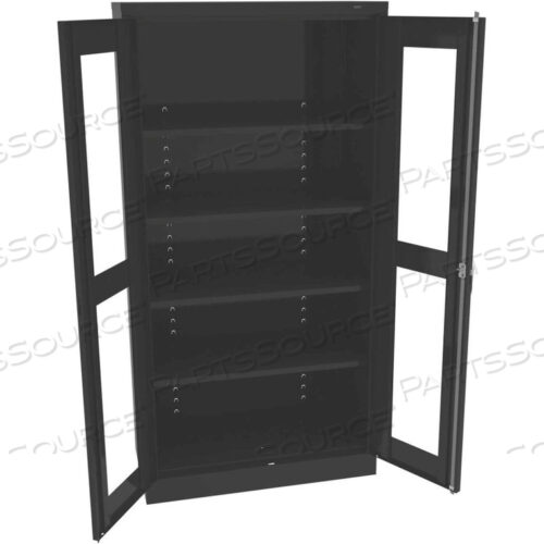 C-THRU STANDARD STORAGE CABINET - UNASSEMBLED, 36W X 24D X 72H, BLACK