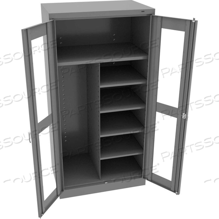 C-THRU STANDARD COMBINATION CABINET - WELDED 36W X 24D X 72H, MEDIUM GREY
