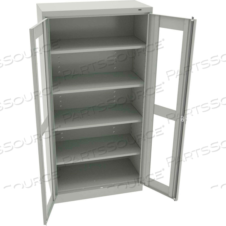 C-THRU STANDARD STORAGE CABINET - WELDED 36W X 24D X 72H, LIGHT GREY