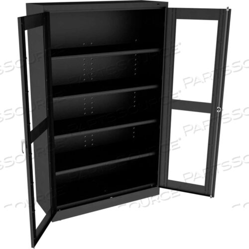C-THRU JUMBO STORAGE CABINET - WELDED 48W X 18D X 78H, BLACK