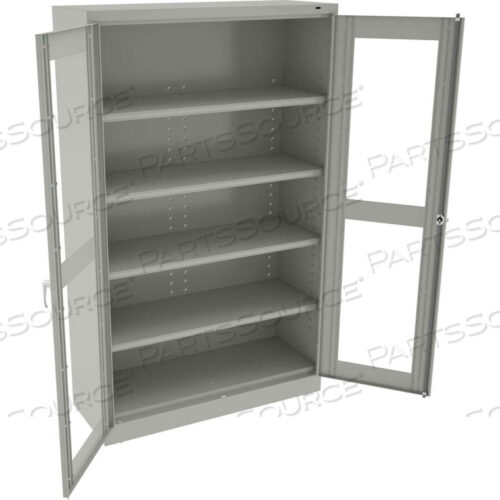 C-THRU JUMBO STORAGE CABINET - UNASSEMBLED 48W X 24D X 78H, LIGHT GREY