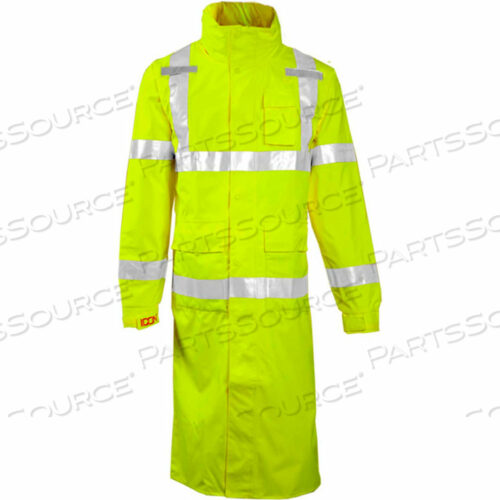 C24122 ICON HOODED COAT, FLUORESCENT YELLOW/GREEN, 48, LARGE