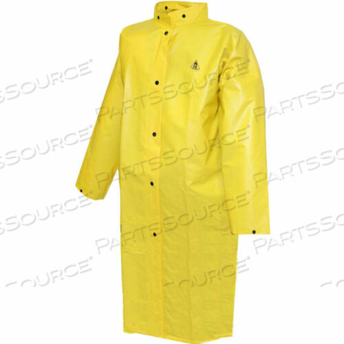 C56207 DURASCRIM COAT, YELLOW, 48, 2 PATCH POCKETS, HOOD SNAPS, 4XL