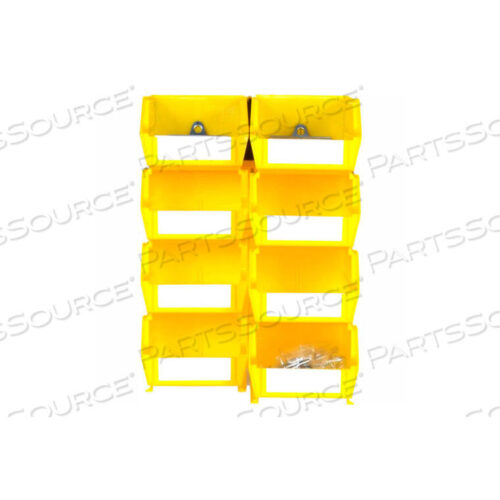 OEM#: 028-YPOLY YELLOW HANGING BIN & BINCLIP KITS, (4) SMALL & (4) MEDIUM by Triton Products
