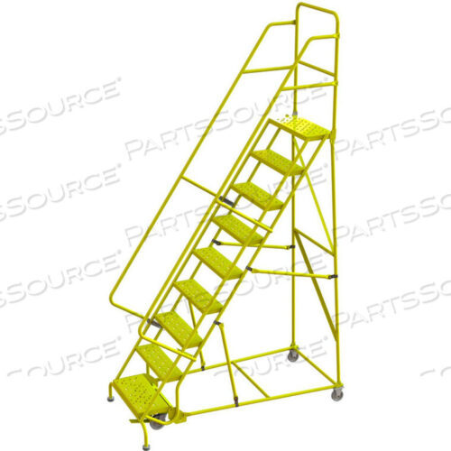 OEM#: KDSR109246-YPERFORATED 24W 9 STEP STEEL ROLLING LADDER, 10D TOP STEP by Tri-Arc